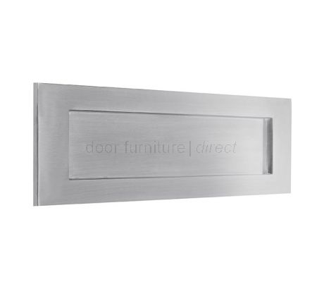 Satin Chrome Horizontal Letter Box 355x115mm