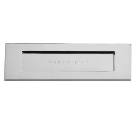 Polished Chrome Sprung Flap Letter Plate 254x76mm