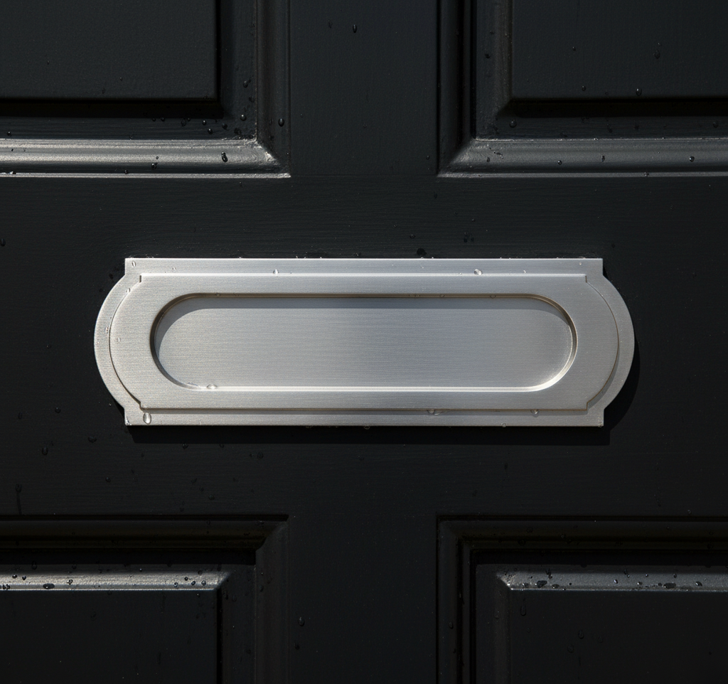 Satin Chrome Sloane Letter Box 304x100mm