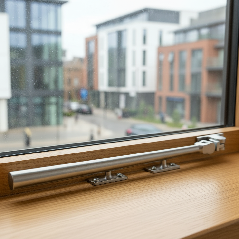 Julietta Casement Stay Satin Chrome 250mm