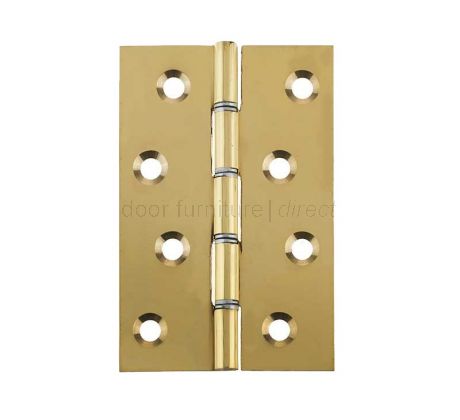 Polished Brass Butt Hinges DSW 4x2.5/8in (102x76x2mm)