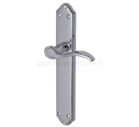 Verona Scroll Lever Polished Chrome Latch Door Handles