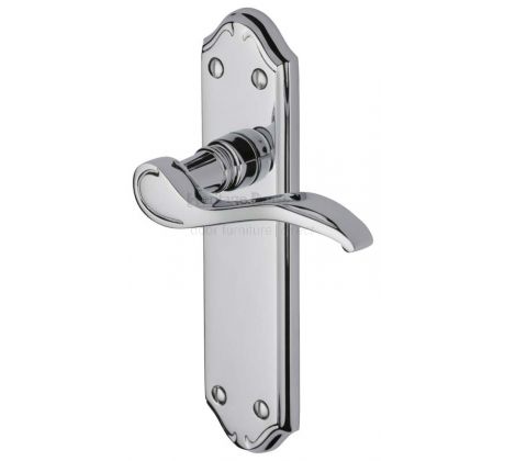 Verona Small Scroll Lever Polished Chrome Latch Door Handles