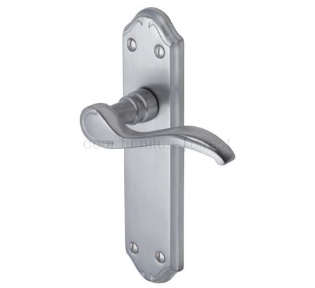 Verona Small Scroll Lever Satin Chrome Latch Door Handles