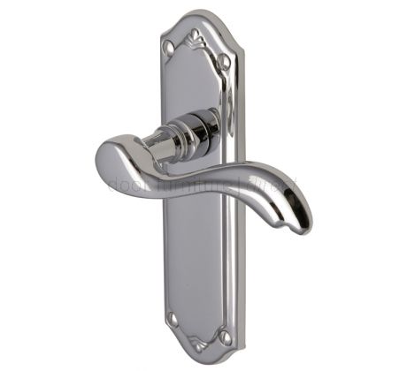 Lisboa Scroll Lever Polished Chrome Latch Door Handles