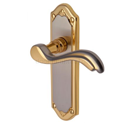 Lisboa Scroll Lever Dual Finish Latch Door Handles