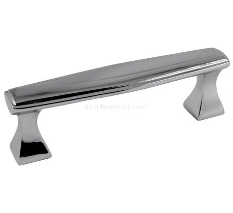 Art Deco Style Polished Chrome Cabinet Pull Handle 96mm
