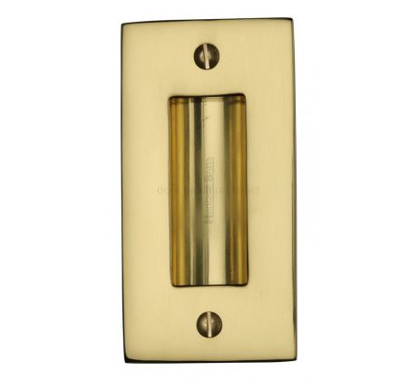 Polished Brass Flush Pull Door Handle 102mm