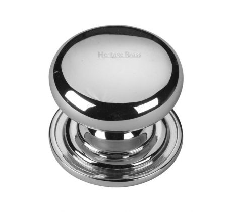 Polished Chrome Bun Shaped Cupboard Knob