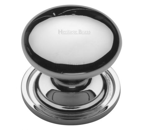 Polished Chrome Bun Shaped Cupboard Knob