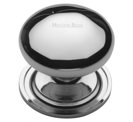 Polished Chrome Bun Shaped Cupboard Knob