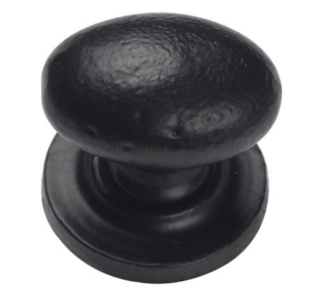 Black Antique Iron Oval Shaped Cupboard Knob