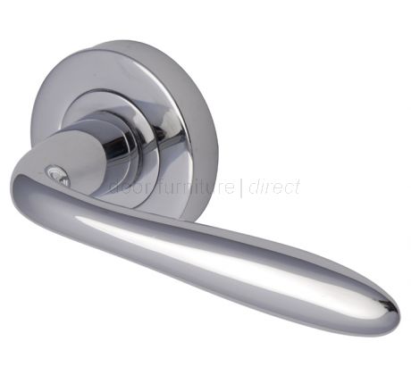 Sutton Polished Chrome Plain Lever on Round Rose