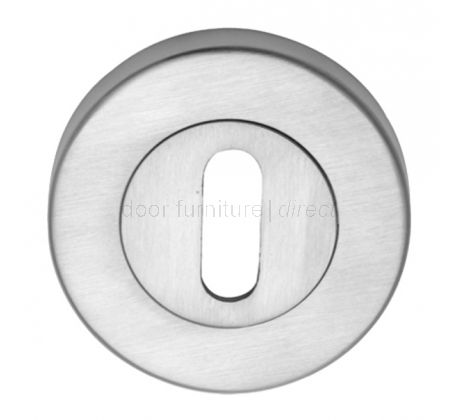 Satin Chrome Round Key Hole Escutcheon 53mm V4000 SC