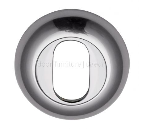 Polished Chrome Curved Oval Profile Escutcheon 48mm