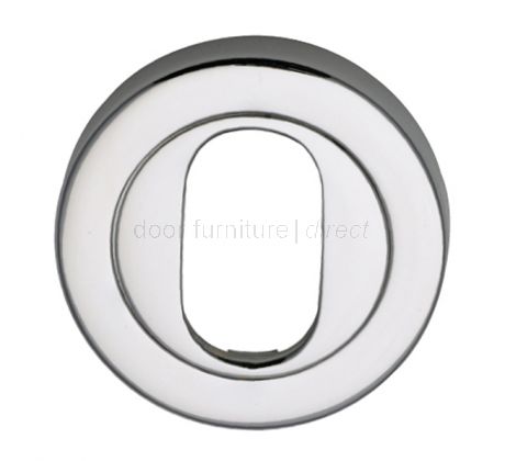 Polished Chrome Round Oval Profile Escutcheon 53mm