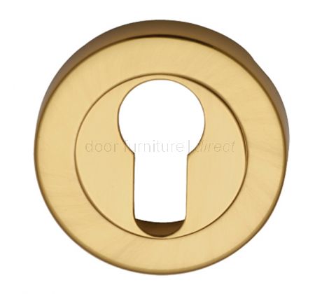 Polished Brass Round Euro Profile Escutcheon 53mm