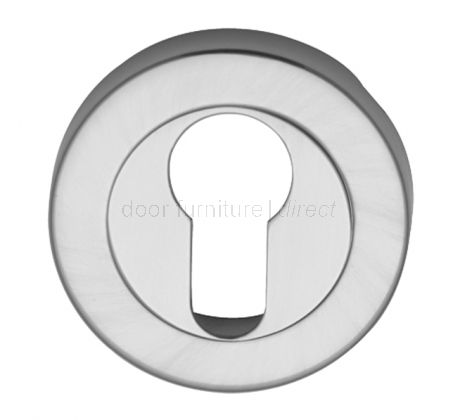 Satin Chrome Round Euro Profile Escutcheon 53mm