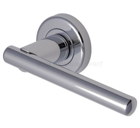 Challenger Polished Chrome Tubular Lever on Round Rose