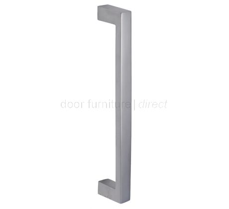 Satin Chrome Plain Style Door Pull Handle 245mm (10in)