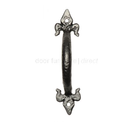 Black Antique Fleur De Lys Pull Handle 127mm 564