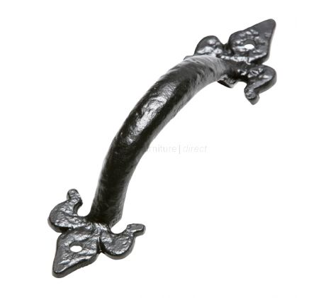 Black Antique Fleur De Lys Pull Handle 100mm 564