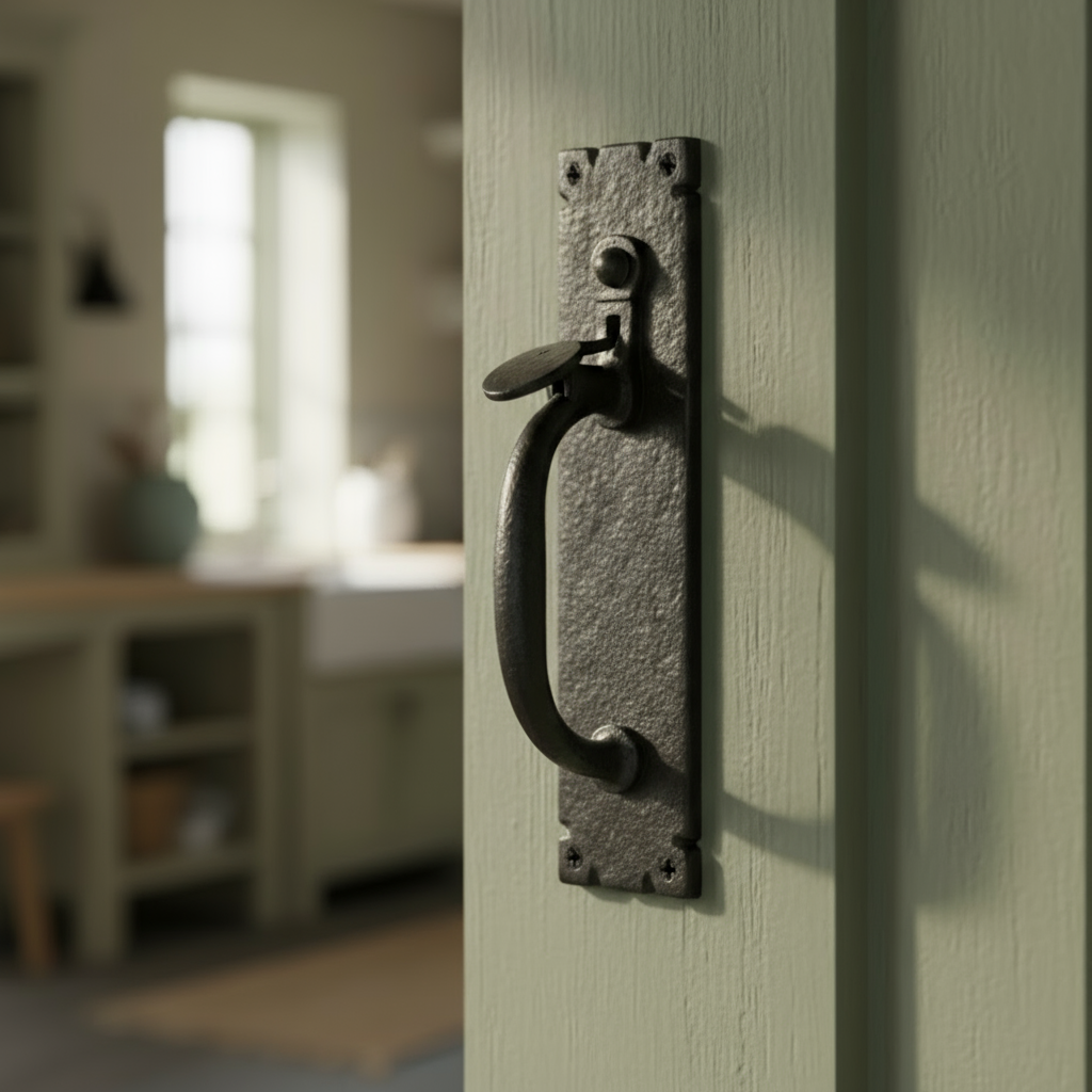 Black Antique Door Thumb Latch Set 254x63mm 671