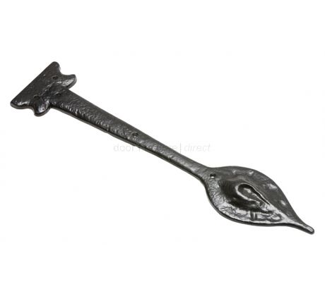 Black Antique Iron 797 Decorative Hinge Front 381x82mm In Pairs