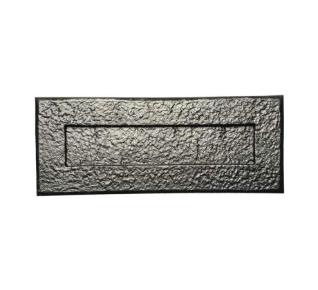 Black Antique Letter Plate 195x73mm 1083