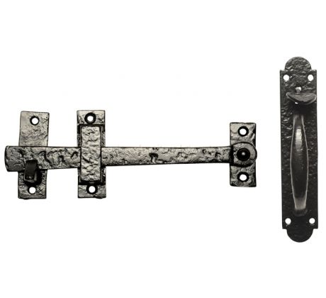 Black Antique Thumb Latch Set 216mm 1145