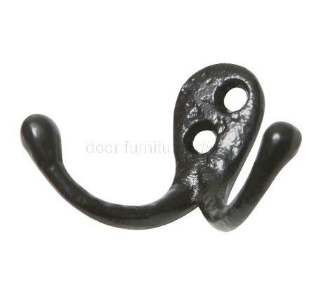 Black Antique Double Wardrobe Hook 1174