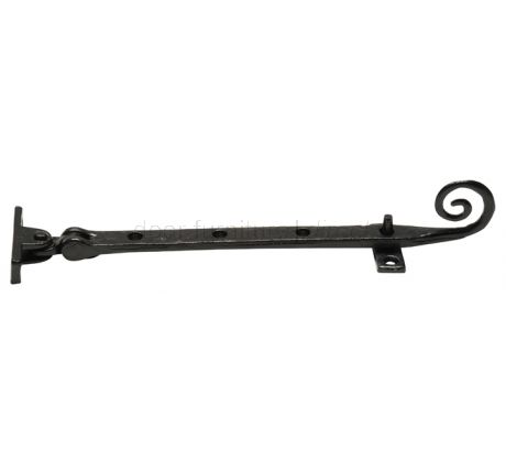 Black Antique Casement Stay 254mm 1180