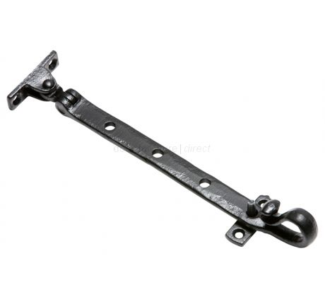 Black Antique Shepherds Crook Casement Stay 254mm 1183