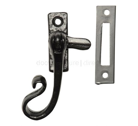 Black Antique Shepherds Crook Casement Fastener Mortice 1185MP