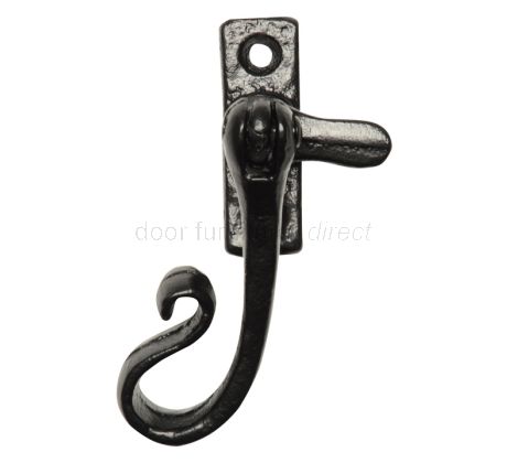 Black Antique Shepherds Crook Casement Fastener Hook Plate 1185