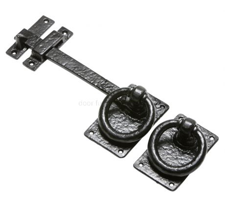 Black Antique Ring Handle Gate Latch 203mm 1248