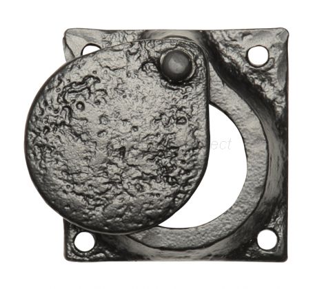 Black Antique Rim Cylinder Cover 58x58mm 1498