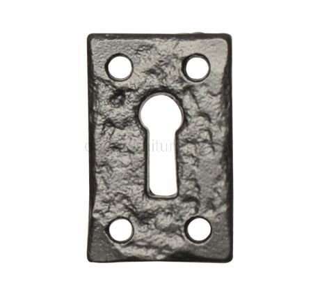 Black Antique Rectangular Escutcheon 45x30mm 1502