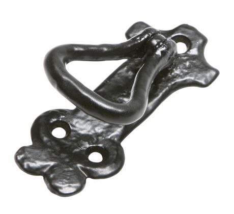 Black Antique Cabinet Handle 80x35mm 1528
