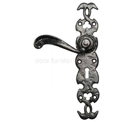 Black Antique Lever Lock Door Handles 1563