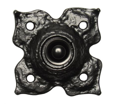 Black Antique Door Bell Push 85mm 1756