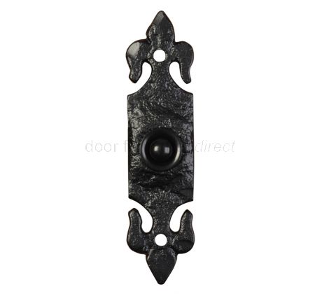 Black Antique Fleur De Lys Bell Push 1761