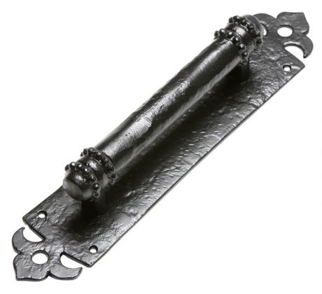 Black Antique Door Pull Handle 343x73mm 2155