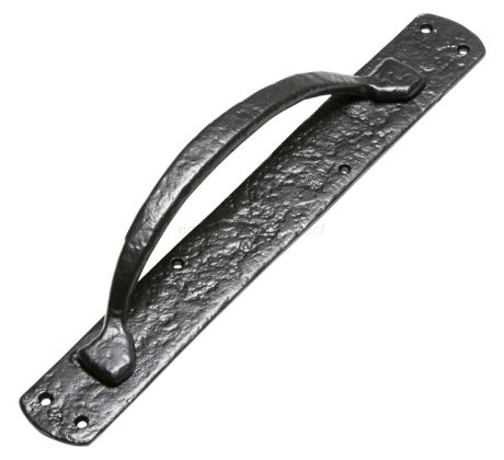 Black Antique Offset Door Pull Handle 381x50mm 2167