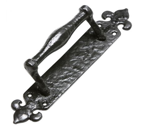 Black Antique Offset Door Pull Handle 266x44mm 2172