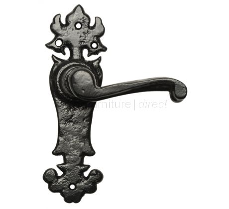 Black Antique Lever Latch Door Handles 2434