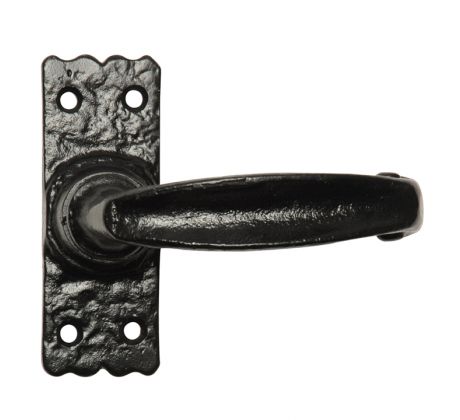 Black Antique Lever Latch Door Handles 100x38mm 2439