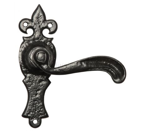 Black Antique Lever Latch Door Handles 159x50mm 2442