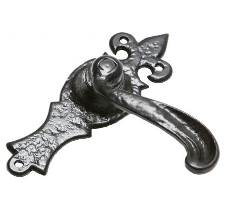 Black Antique Lever Latch Door Handles 159x50mm 2442