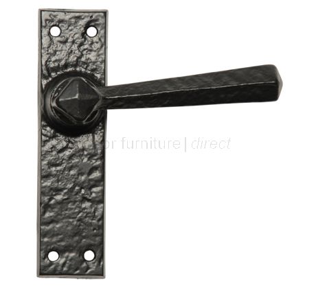 Black Antique Lever Latch Door Handles 152x38mm 2445